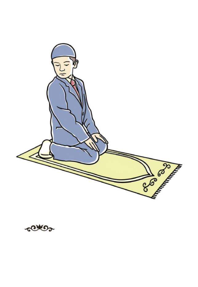 Namazın sonunda sağa selam veren kişi
